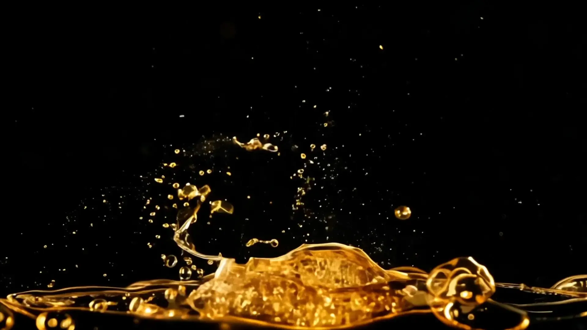 Golden Liquid Splash Overlay for Product Launch Animations